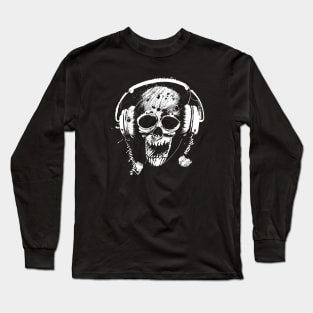 Skull Headphones Long Sleeve T-Shirt